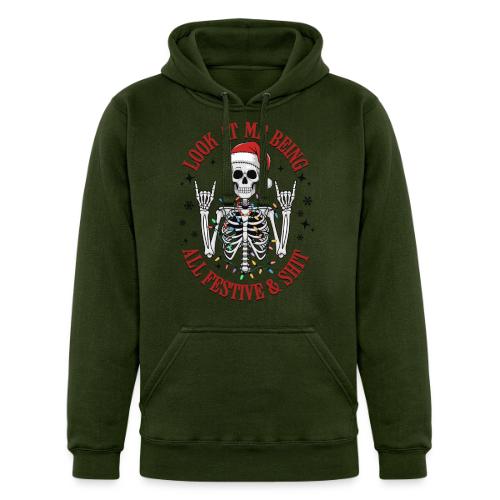 Christmas - Look At Me Being All Festive And Shit - Unisex Heavyweight Hoodie