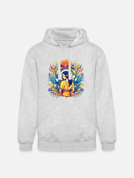 Sunrise Serenity - Unisex Heavyweight Hoodie - ash gray