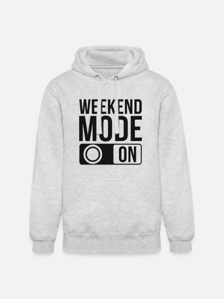 Weekend Mode On - Unisex Heavyweight Hoodie - ash gray