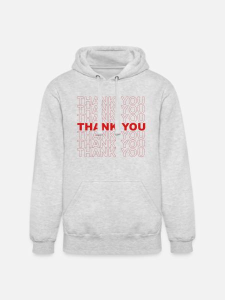 Thank you - Unisex Heavyweight Hoodie - ash gray