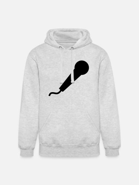 Microphone - Unisex Heavyweight Hoodie - ash gray