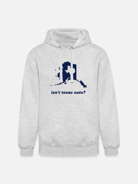 Isn't Texas Cute Compared to Alaska - Unisex Heavyweight Hoodie - ash gray