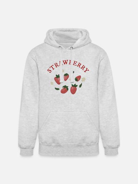 Strawberries - Unisex Heavyweight Hoodie - ash gray