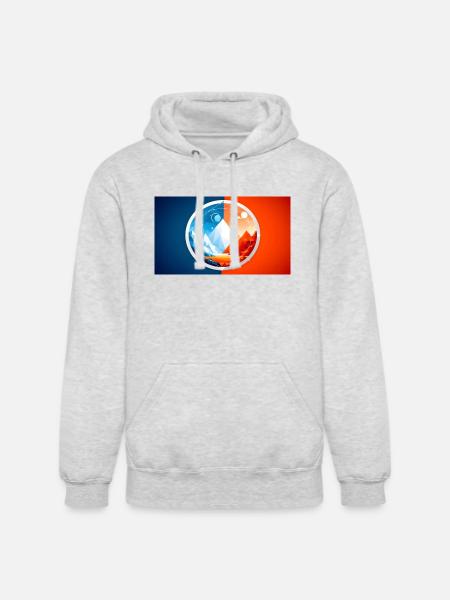 Between Fire and Ice - Unisex Heavyweight Hoodie - ash gray