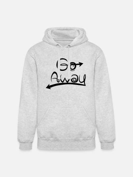 Go Away - Unisex Heavyweight Hoodie - ash gray