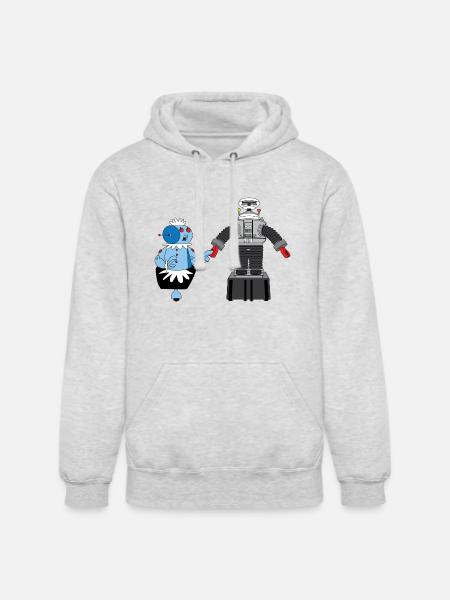 Rosie and Lost in Space Robot - Unisex Heavyweight Hoodie - ash gray