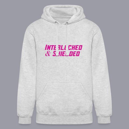 INTERLOCKED & SHIELDED - FUCHSIA DESIGN - Unisex Heavyweight Hoodie