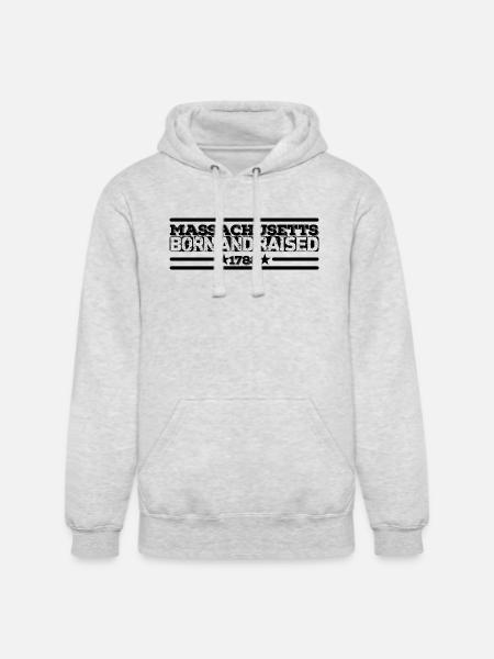 Massachusetts - Unisex Heavyweight Hoodie - ash gray