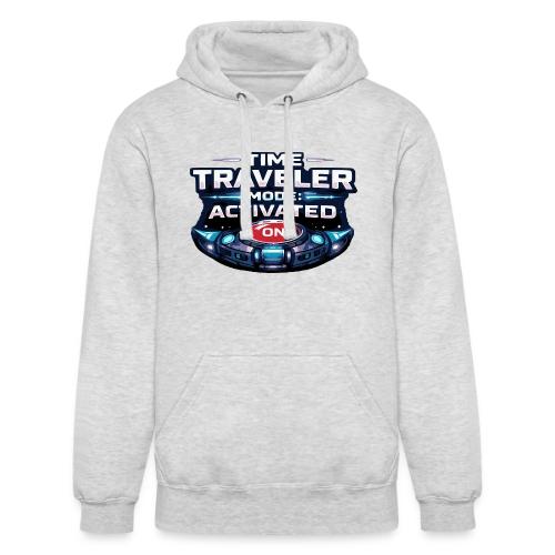 Time Traveler Mode – Futuristic Neon Sci-Fi Tee - Unisex Heavyweight Hoodie