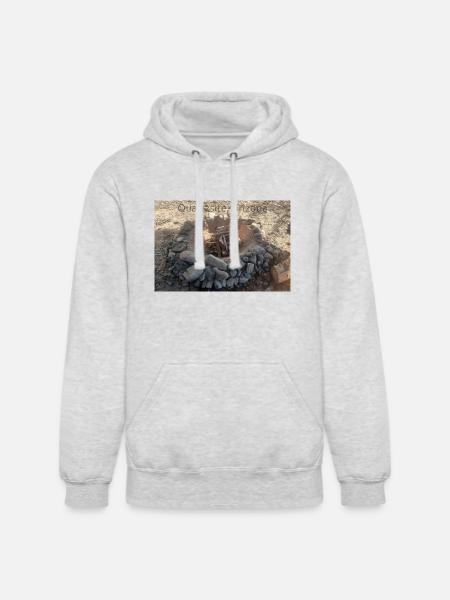 Quartzsite Un-Lit Campfire - Unisex Heavyweight Hoodie - ash gray