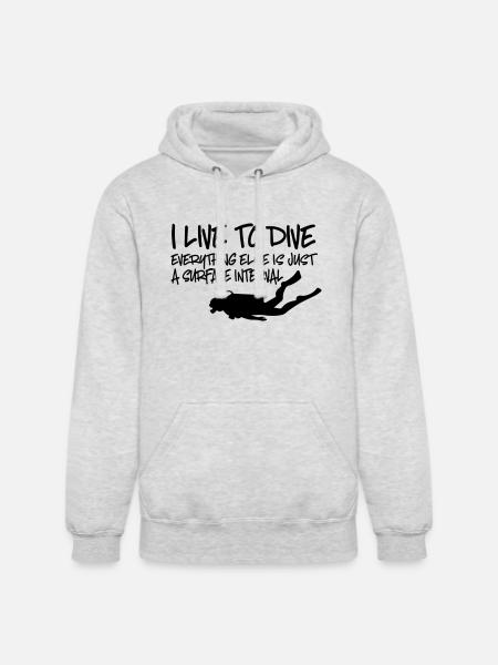 Scuba Diving - Unisex Heavyweight Hoodie - ash gray