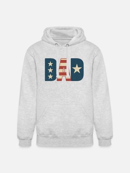 DAD 4th of July - Unisex Heavyweight Hoodie - ash gray