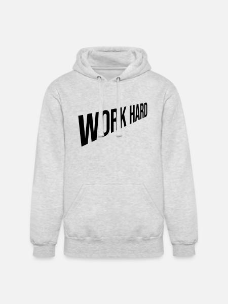 Design work hard - Unisex Heavyweight Hoodie - ash gray