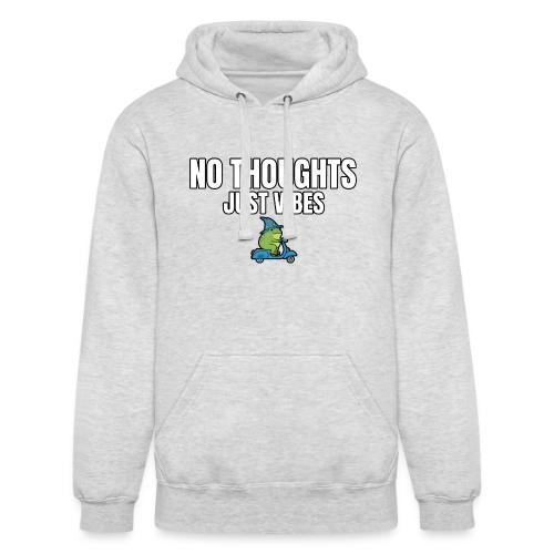 No Thoughts Just Vibes Funny Frog Shirt - Unisex Heavyweight Hoodie