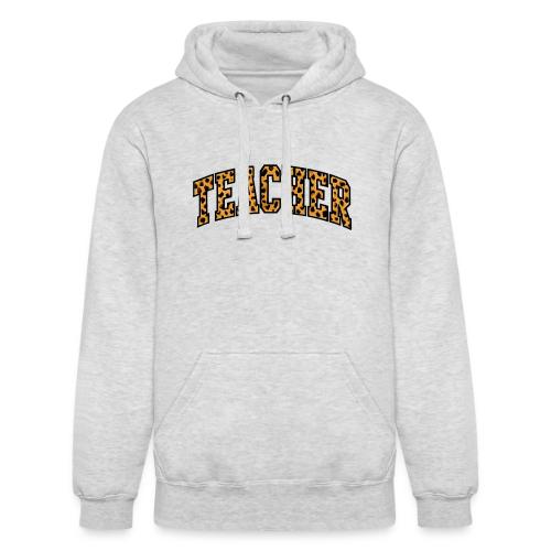 Leopard Print Teacher Typography - Unisex Heavyweight Hoodie