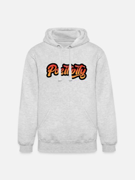 Positivity - Unisex Heavyweight Hoodie - ash gray