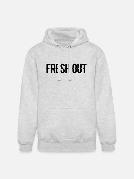fresh out - Unisex Heavyweight Hoodie - ash gray