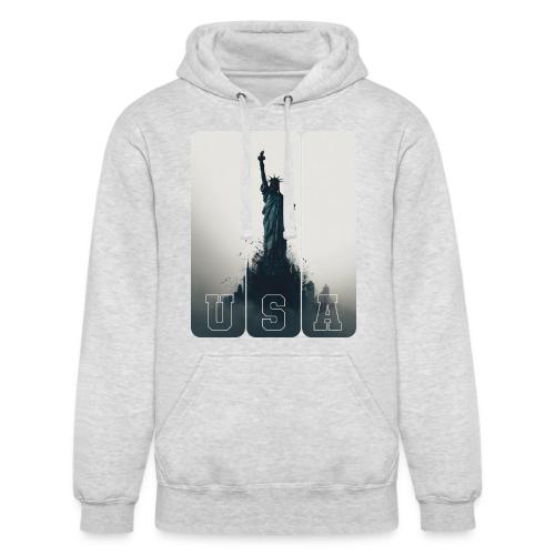 USA: Liberty Rising Over Manhattan - Unisex Heavyweight Hoodie