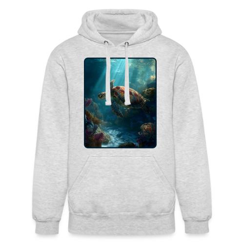 Sea Turtle Coral Reef Design - Unisex Heavyweight Hoodie