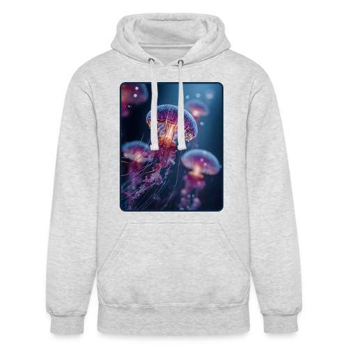 Glowing Jellyfish Deep Sea Design - Unisex Heavyweight Hoodie