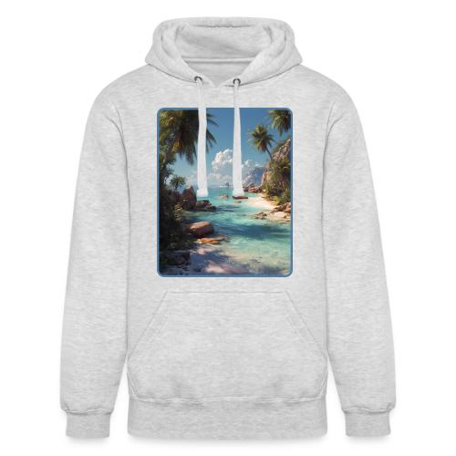 Tropical Island Paradise Ocean Design - Unisex Heavyweight Hoodie