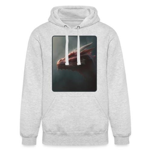Red Dragon Fog Portrait Design - Unisex Heavyweight Hoodie
