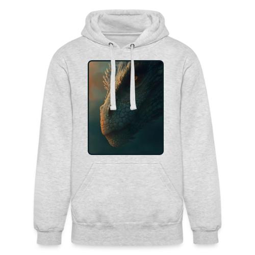 Golden Eye Dragon Close-Up Design - Unisex Heavyweight Hoodie