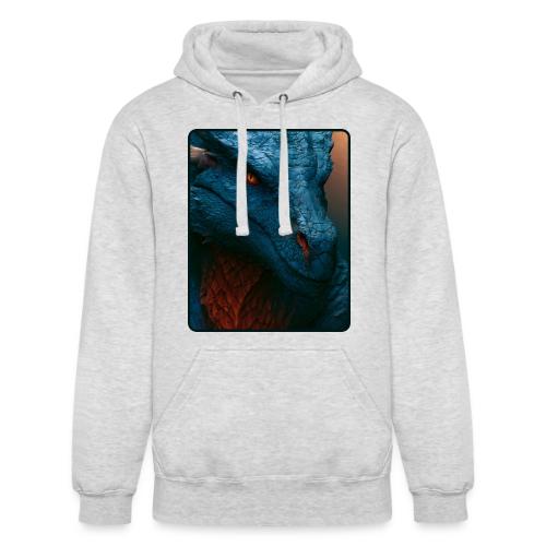 Turquoise Dragon Fire Eye Design - Unisex Heavyweight Hoodie