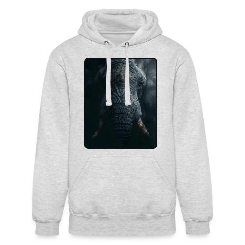 Shadow Elephant Intense Eyes Design - Unisex Heavyweight Hoodie