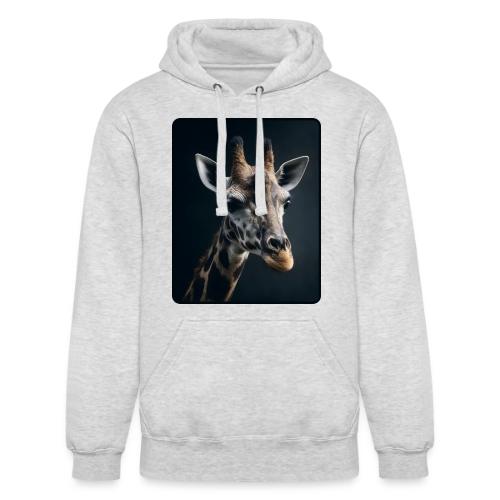 Majestic Giraffe Artistic Portrait Design - Unisex Heavyweight Hoodie