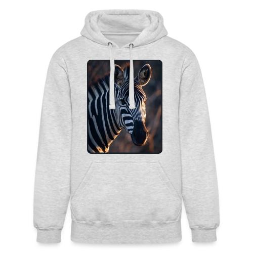 Majestic Zebra Sunset Portrait Design - Unisex Heavyweight Hoodie