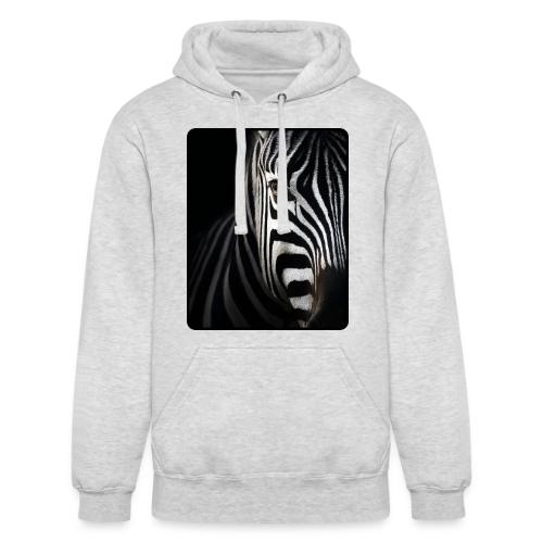Zebra High Contrast Portrait Design - Unisex Heavyweight Hoodie