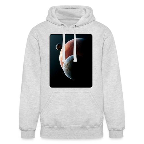 Three Planets Deep Space Design - Unisex Heavyweight Hoodie