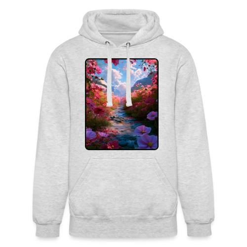 Dreamy Cosmos Valley Landscape Art - Unisex Heavyweight Hoodie