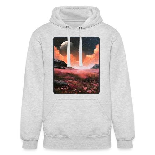 Moonlit Fantasy Flower Landscape - Unisex Heavyweight Hoodie