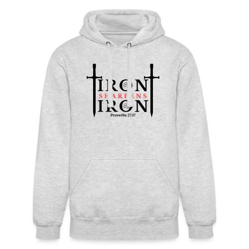 Iron Sharpens Iron - Proverbs 27:17 (Black & Red) - Unisex Heavyweight Hoodie