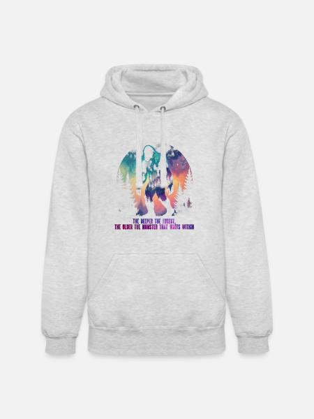 Bigfoot Creature Mythological Creatures - Unisex Heavyweight Hoodie - ash gray