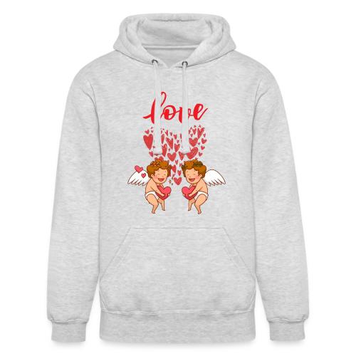 Cupid Love Designs, cupid love angel vibration. - Unisex Heavyweight Hoodie