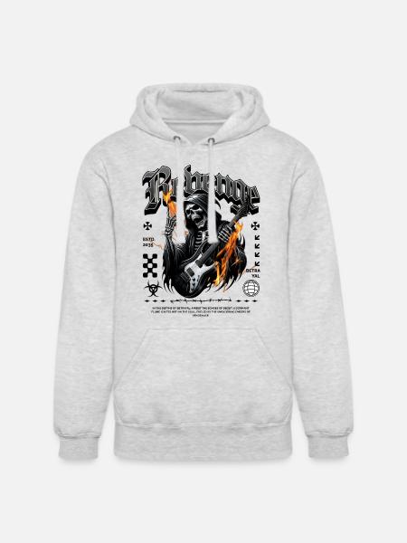 Revenge Skeleton - Unisex Heavyweight Hoodie - ash gray