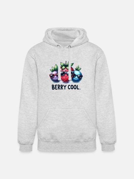 Funny Berry Cool - Unisex Heavyweight Hoodie - ash gray