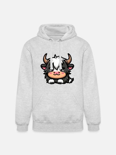 Majestic Yak Presence - Unisex Heavyweight Hoodie - ash gray