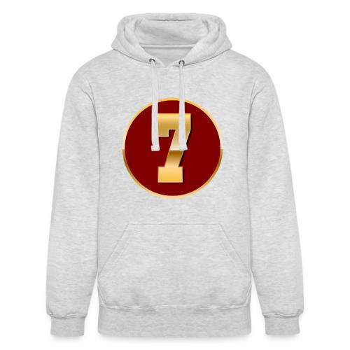 Number 7 in Gold Varsity Font - Unisex Heavyweight Hoodie