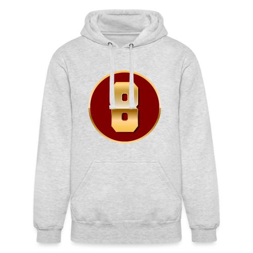 Number 8 in Gold Varsity Font - Unisex Heavyweight Hoodie