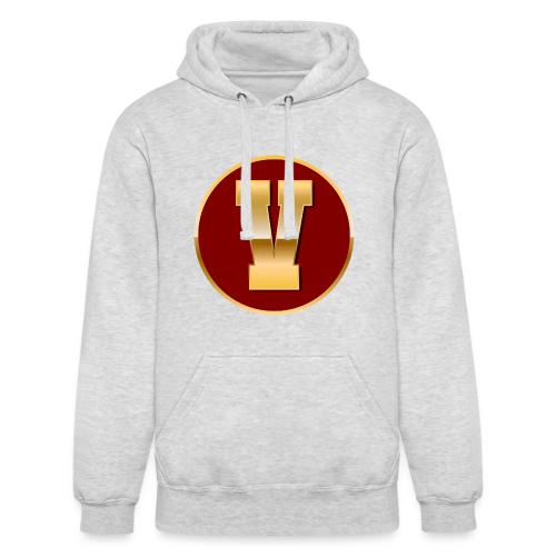 Letter V – Capital Varsity Alphabet Monogram - Unisex Heavyweight Hoodie