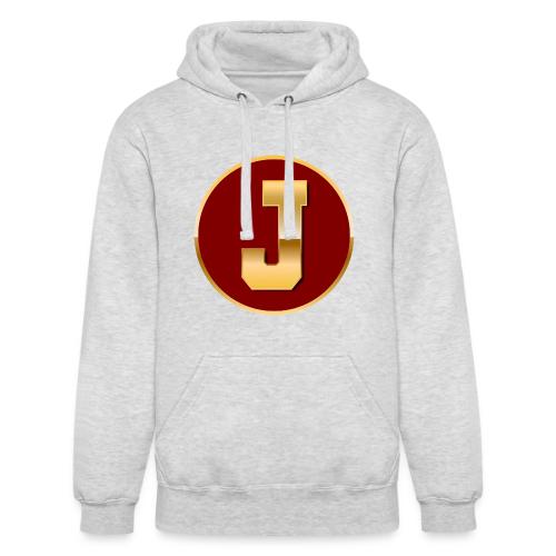 Letter J – Capital Varsity Alphabet Monogram - Unisex Heavyweight Hoodie