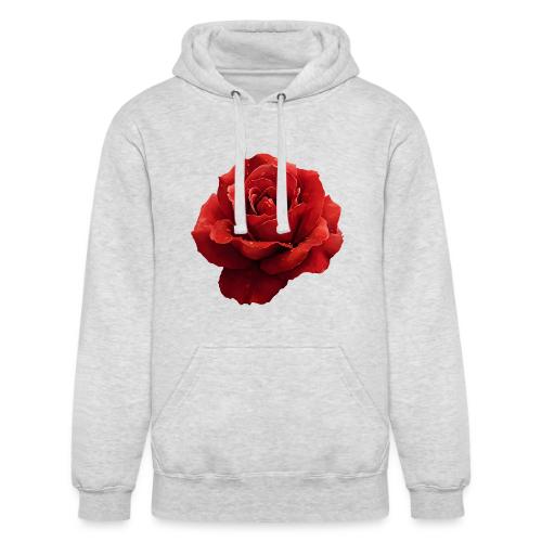 Rose: Crimson Dew Bloom - Unisex Heavyweight Hoodie
