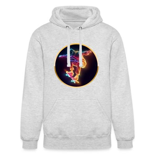Skateboarding: Midnight Neon Skater - Unisex Heavyweight Hoodie