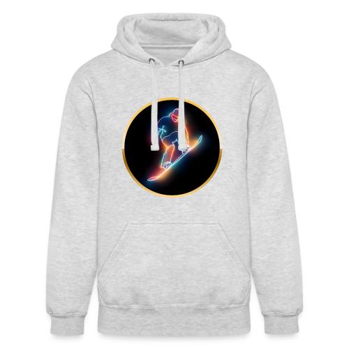 Golden Neon Snowboard - Unisex Heavyweight Hoodie