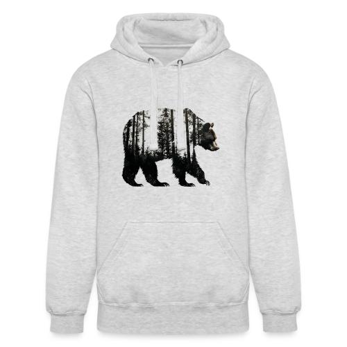 Evergreen Bear Silhouette - Unisex Heavyweight Hoodie