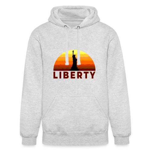 USA: Sunset Liberty Bold - Unisex Heavyweight Hoodie